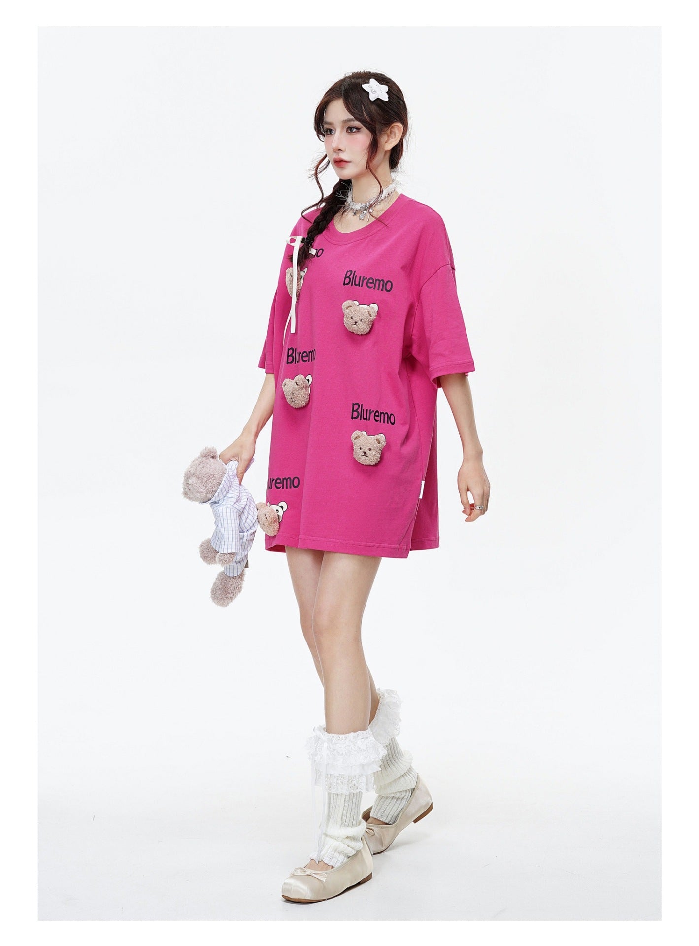 【Tops】クマデザインTシャツ W12427