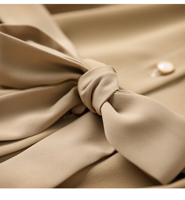 【Dress】フェイクレイヤードシャツワンピース W9321