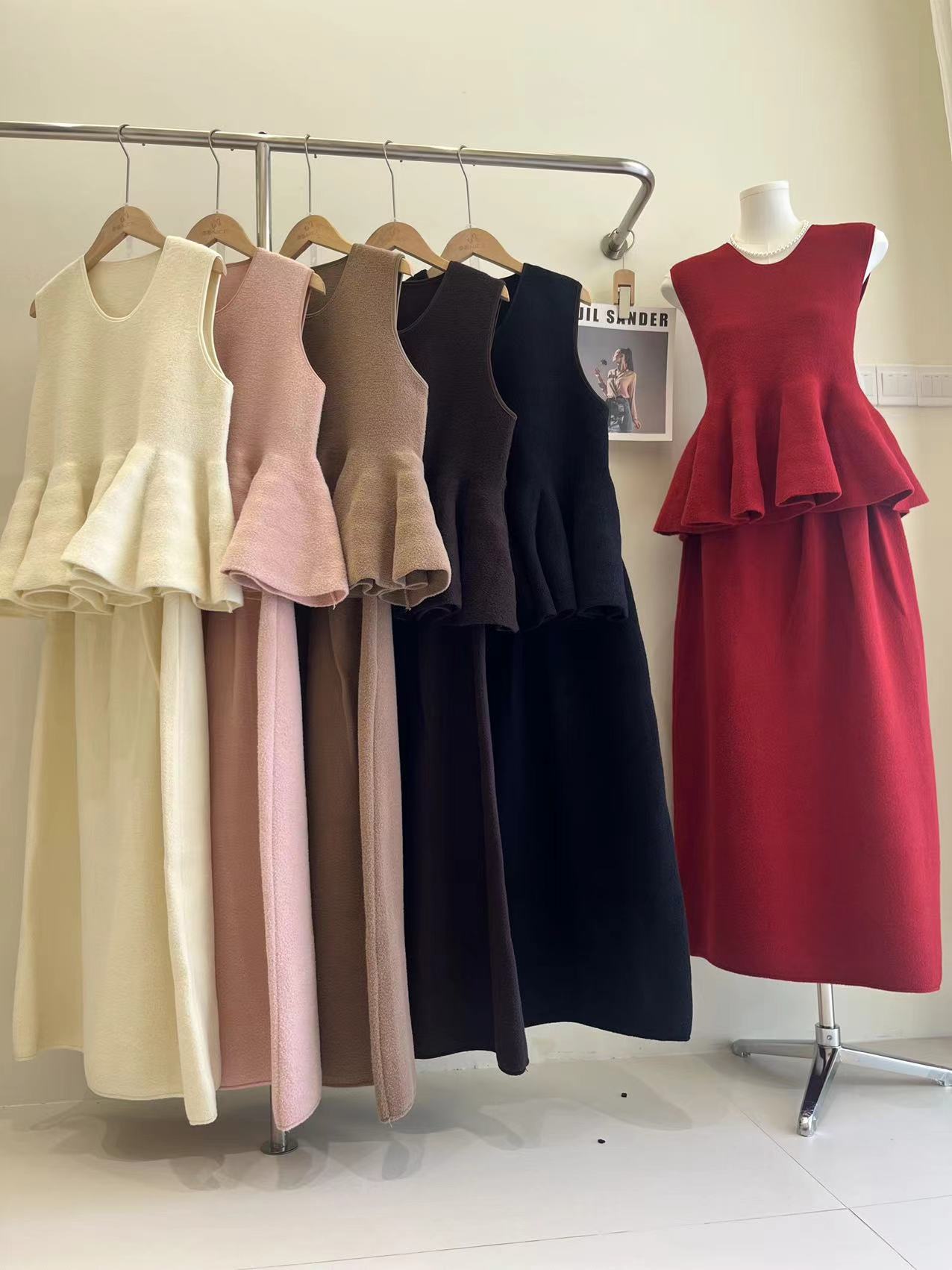 【Set】トップス+スカート エレガント2点セット Z7720