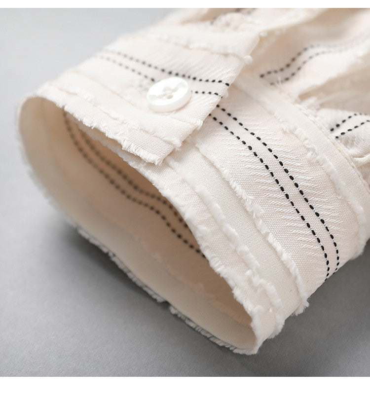 【Dress】フリルシャツワンピース W8285