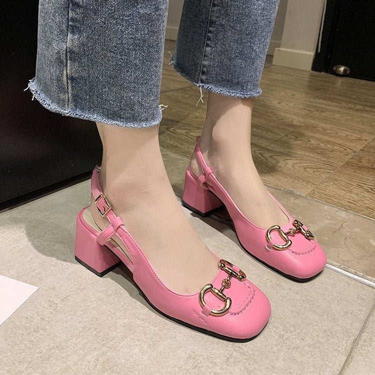 【Shoes】3色選択可PUパンプス W12470