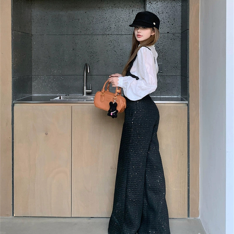 【Set】2点セット ブラウス + サロペット W11310