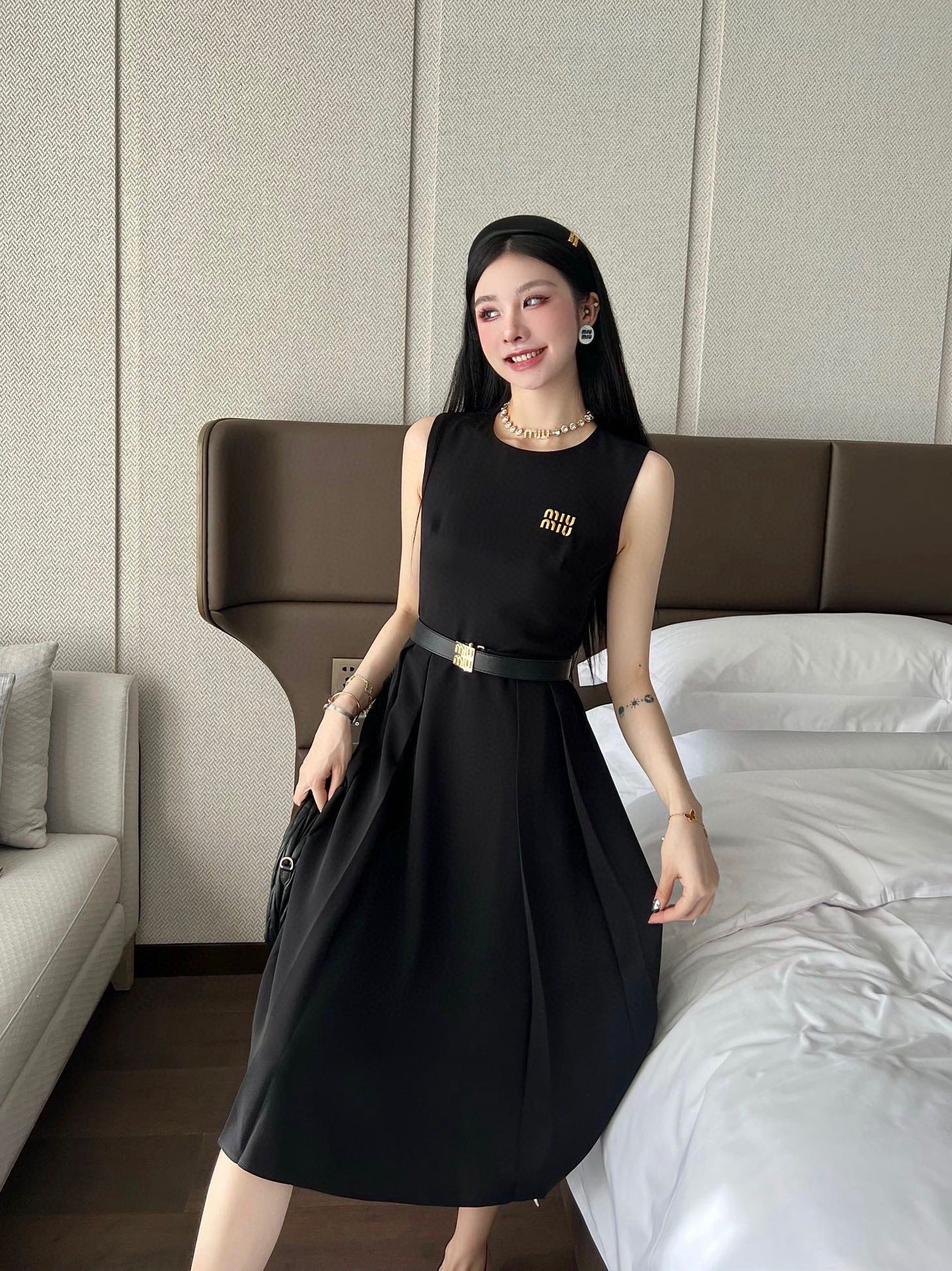 【Dress】ノースリーブワンピース W11982