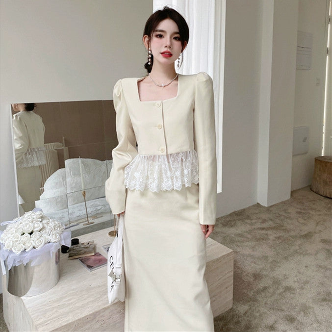 【Set】ジャケット+スカートセット W11070