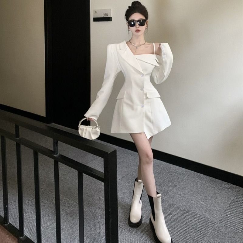 【Dress】肩見せスーツワンピース Z7098