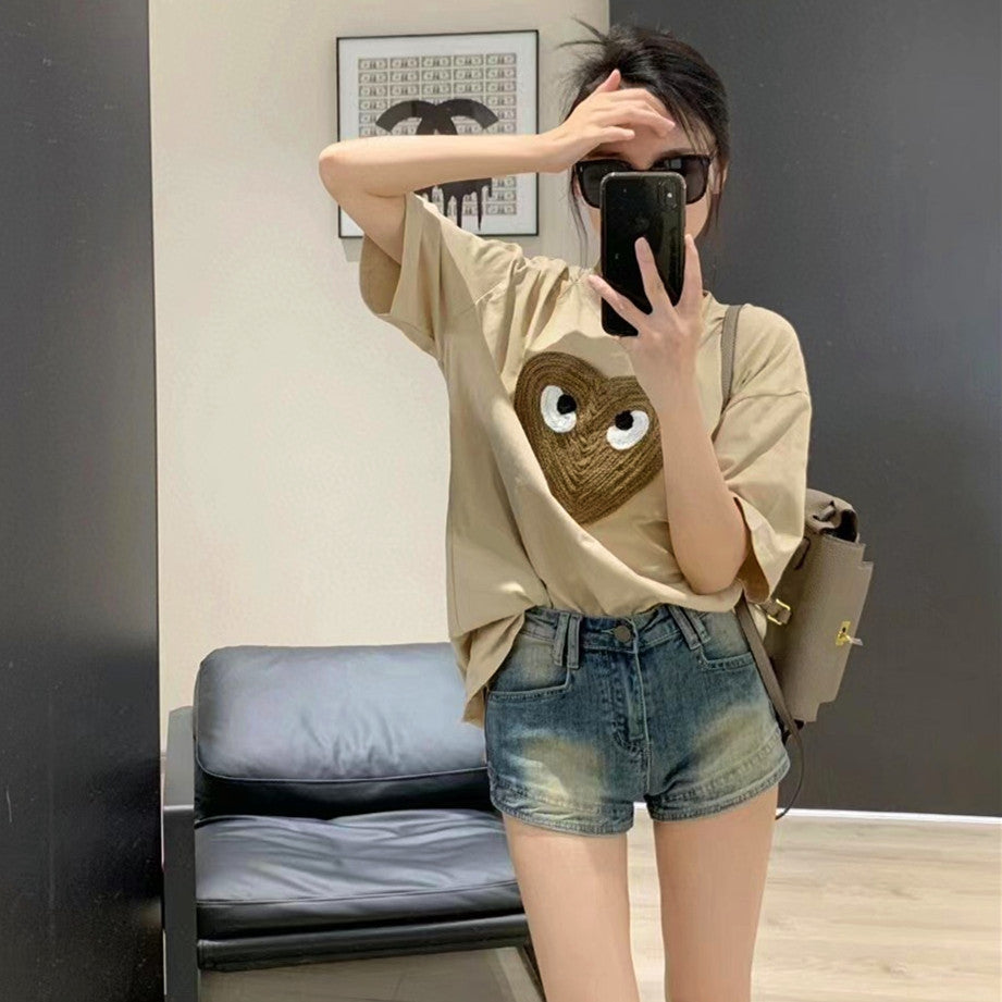 【Tops】3色展開ぴったりTシャツ W12446