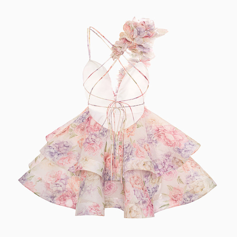 【Dress】花柄セクシーワンピース T01335