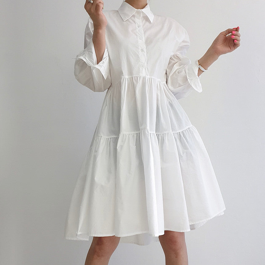 【Set】ベスト + シャツワンピース2点セット Z-6649