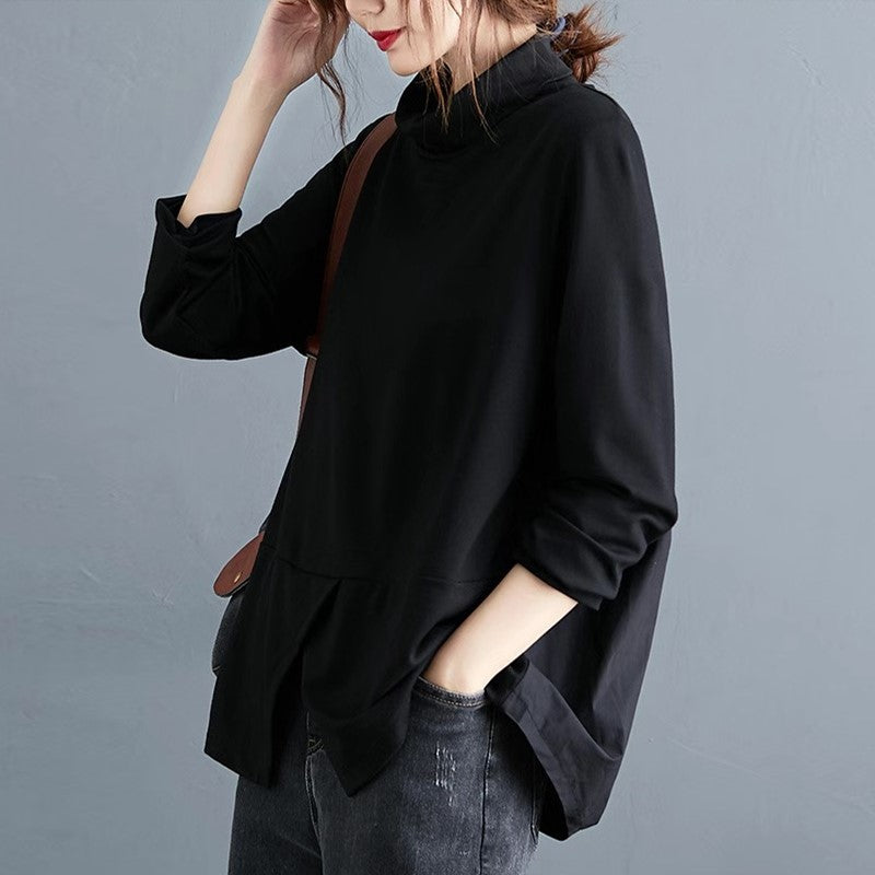 【Tops】バックギャザー春秋トップス Z7990