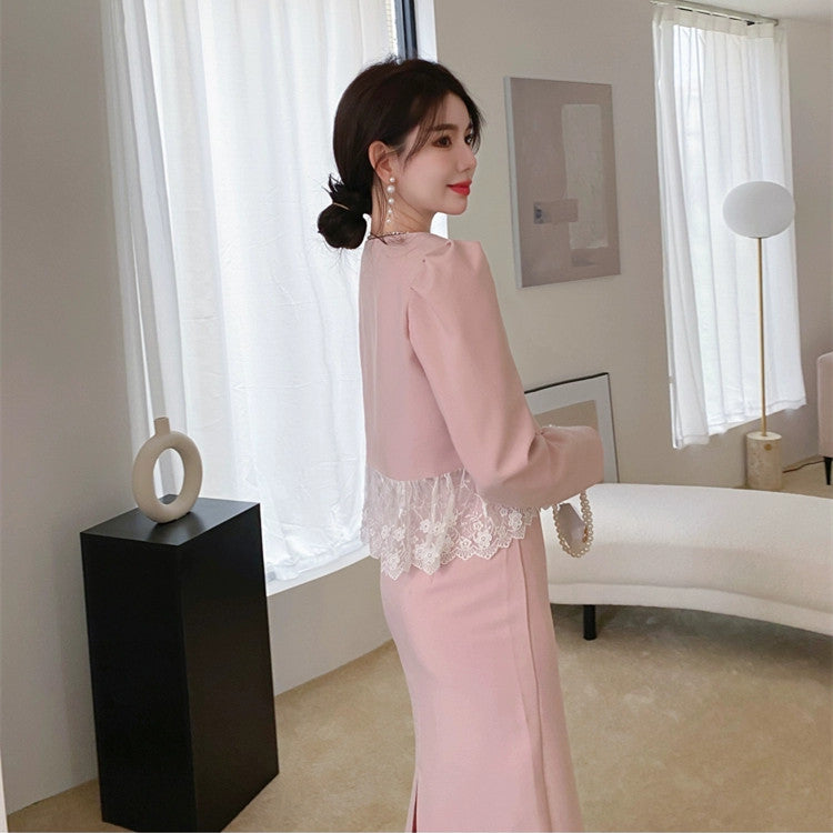 【Set】ジャケット+スカートセット W11070