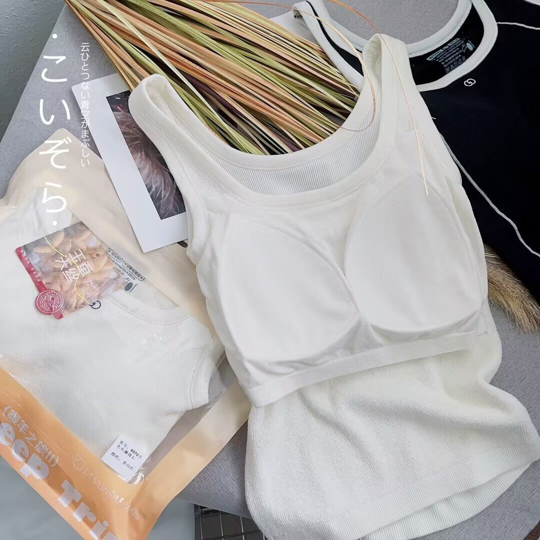 【Tops】ベアトップ付きタンクトップ W10834