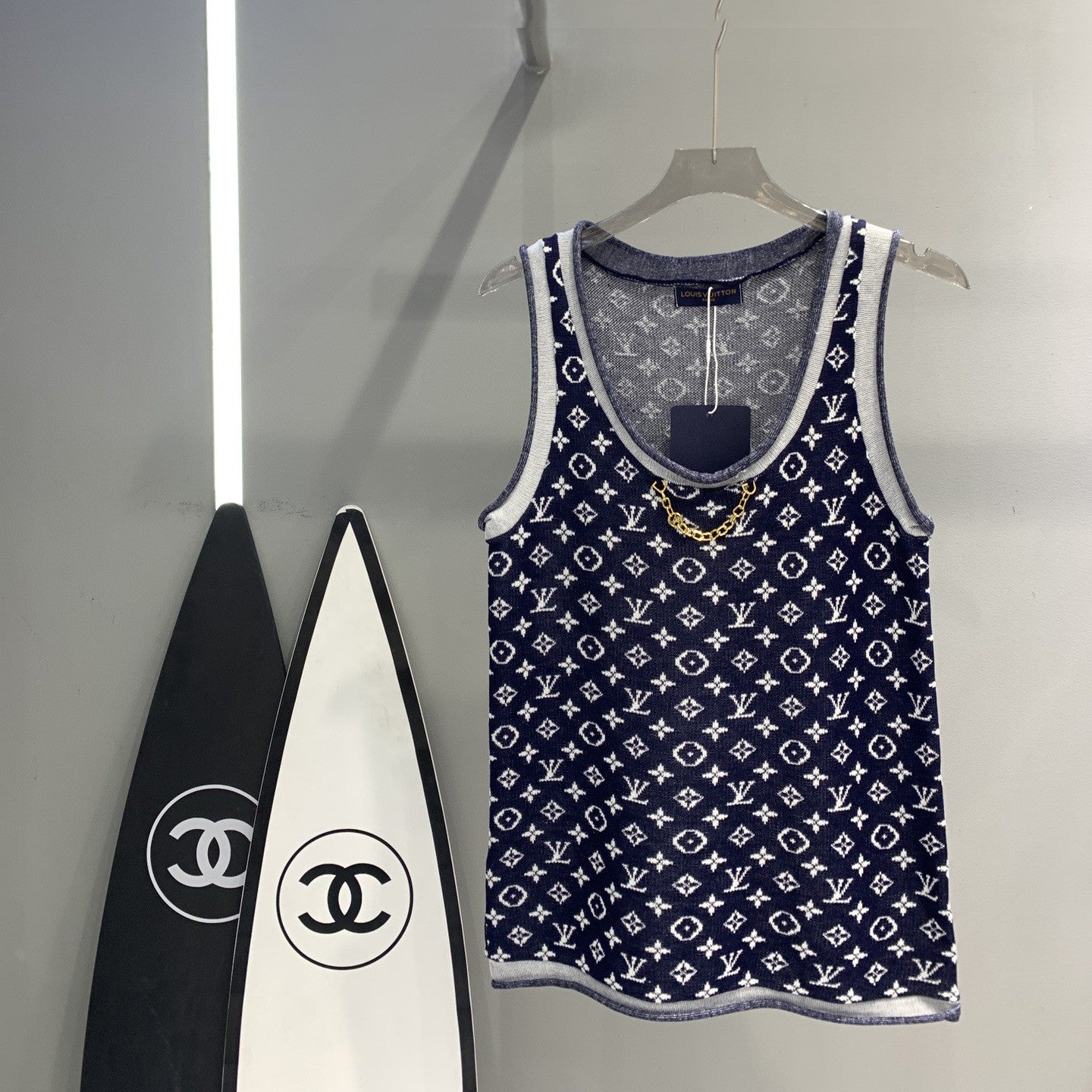 【Tops】ジャカードタンクトップ W12515