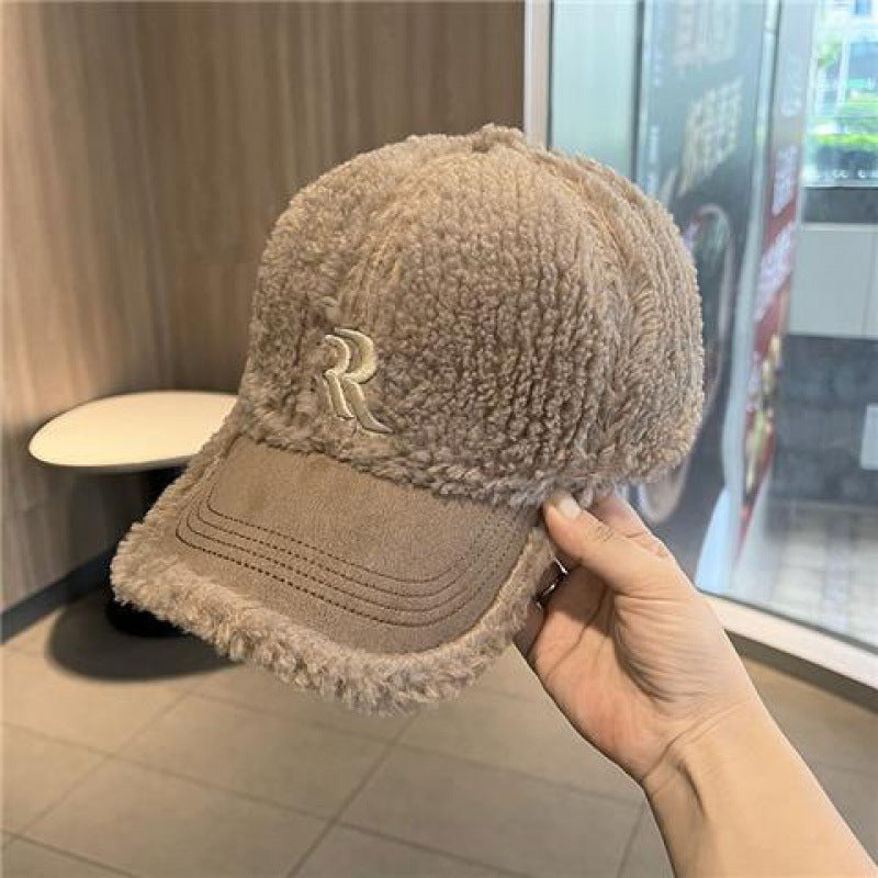 【雑貨】秋冬ラムウールボールキャップ T01143