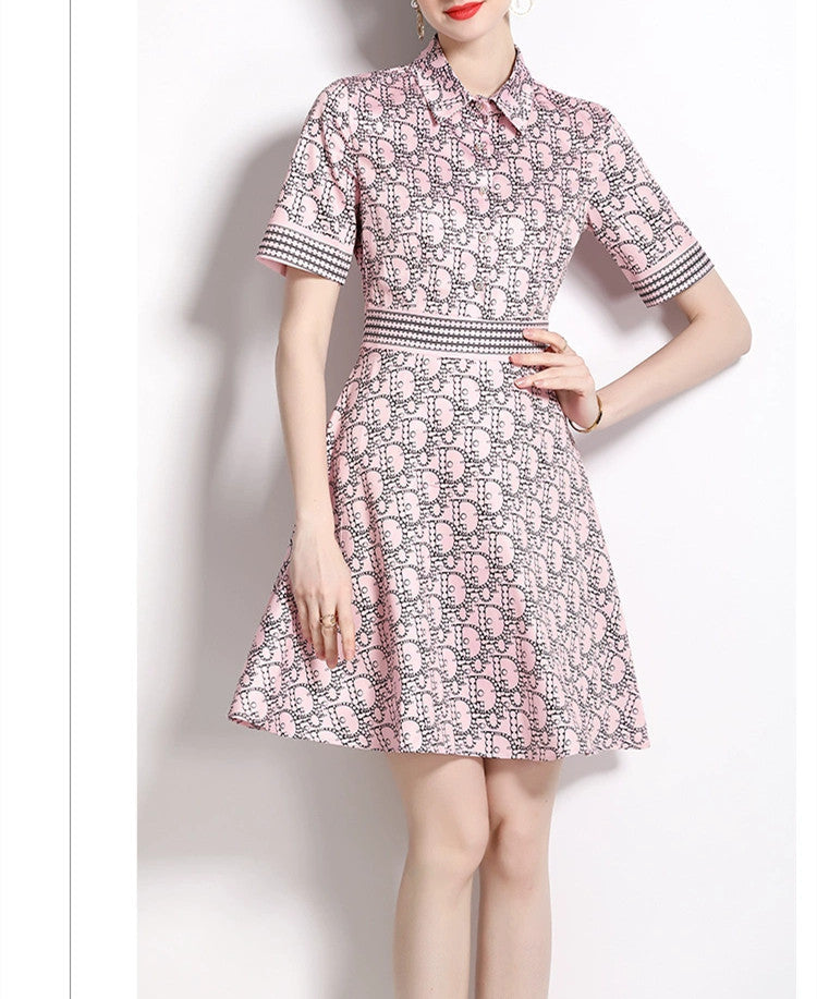 【Dress】新入荷~半袖シャツワンピース W10678
