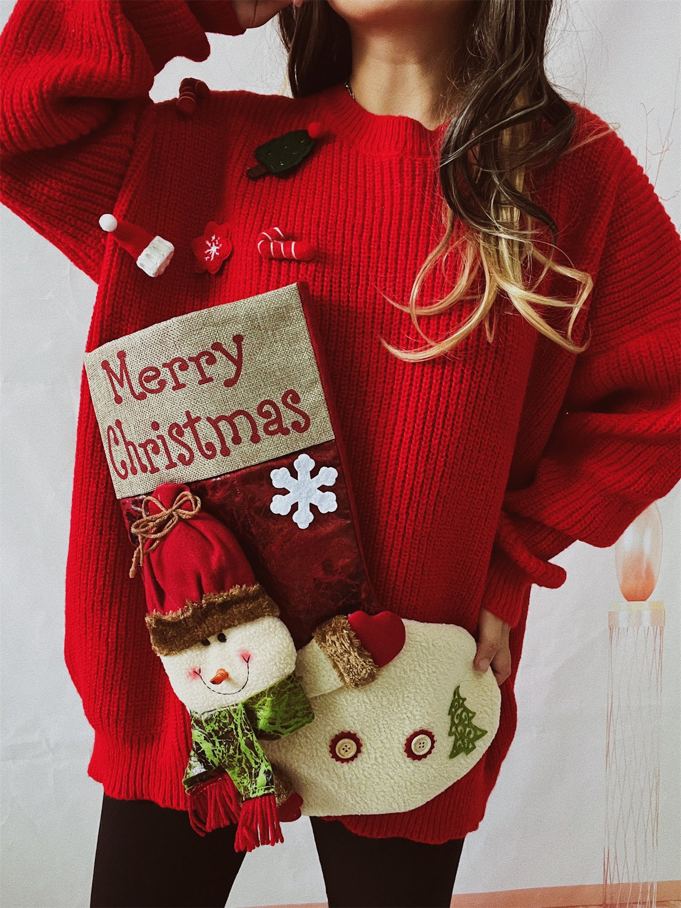【Tops】クリスマスニットセーター W14621
