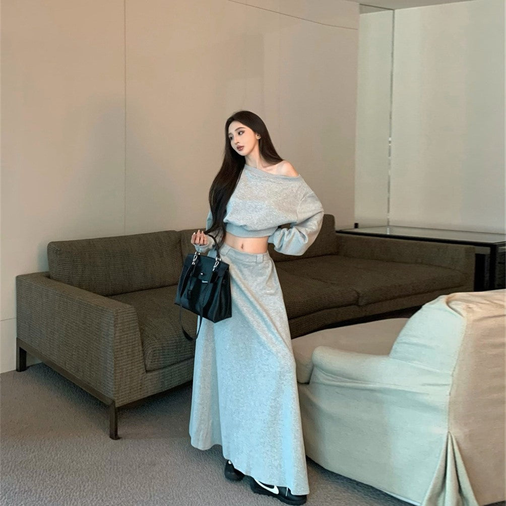 【Set】パーカー+スカート セット Z8101