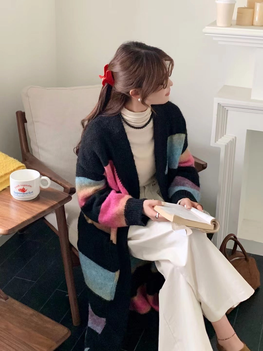 【Outer】ロング丈カーディガン W13719