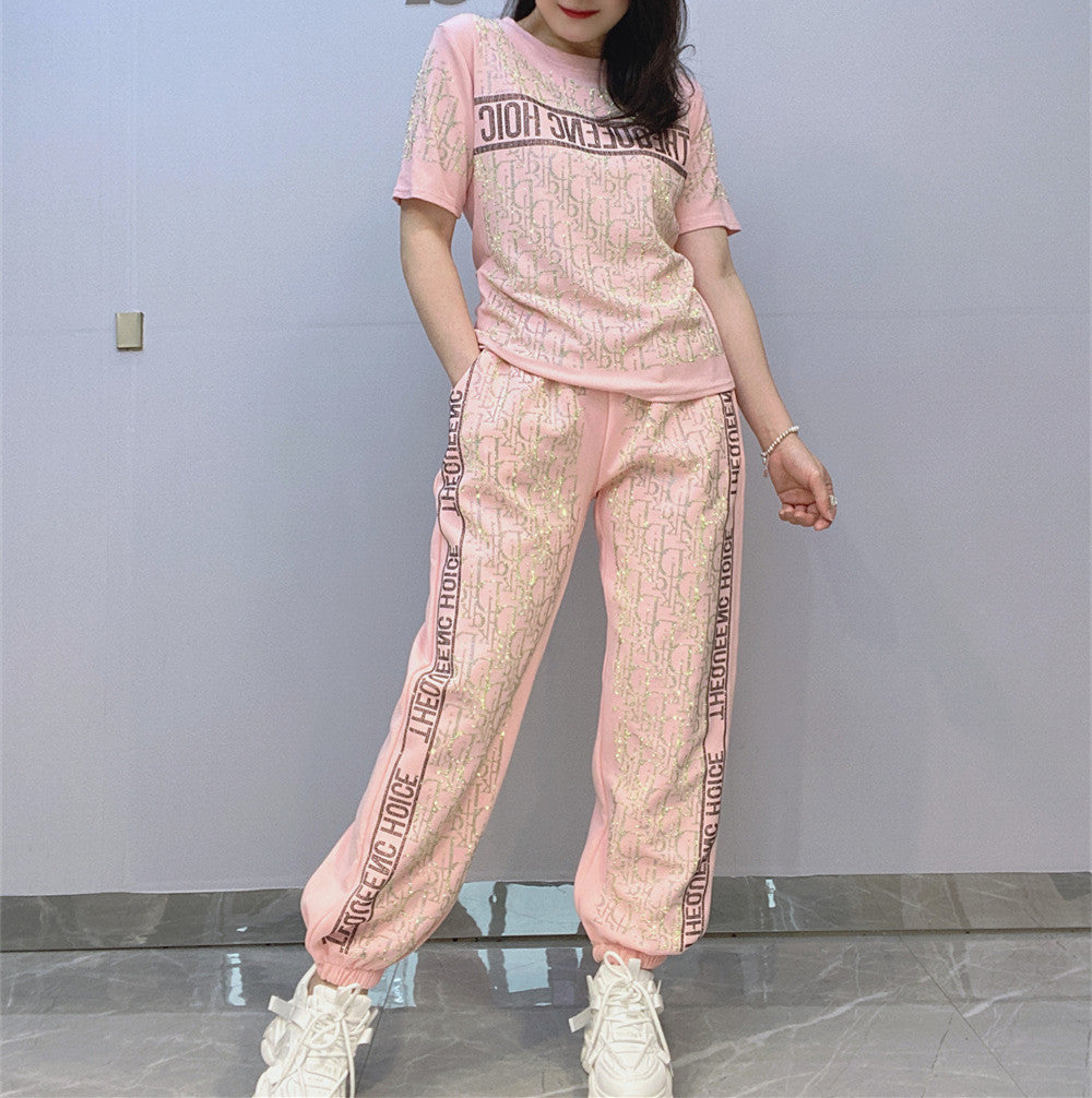 【Set】セットアップ Tシャツ + パンツ W13178