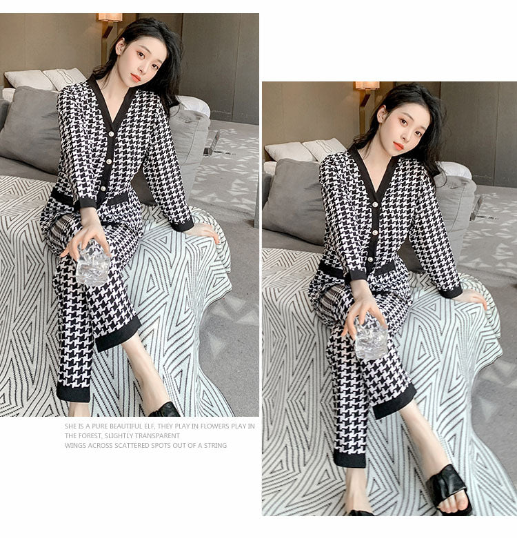 【Roomwear】フェミニン春秋ルームウェア薄手パジャマ Z-6057