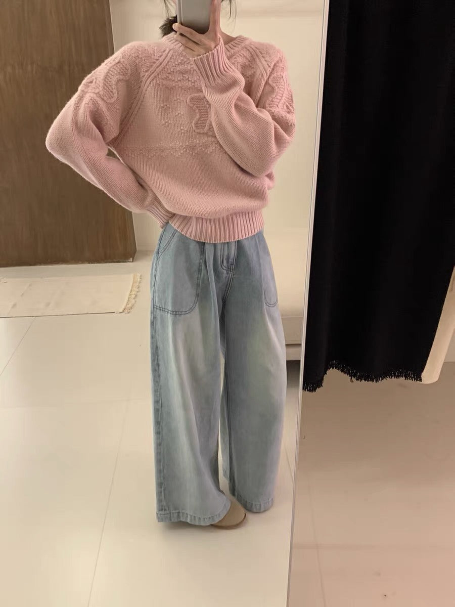 【Tops】3色展開ニットセーター W13250