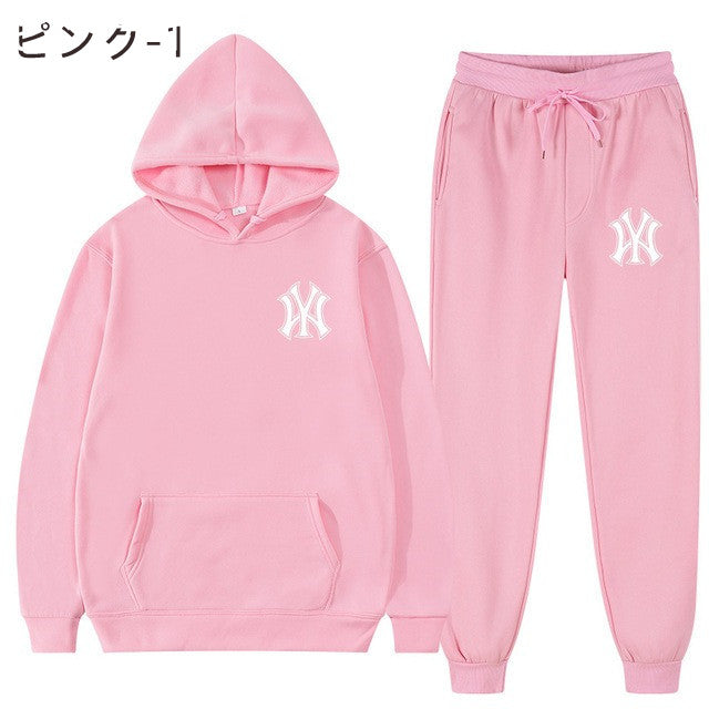 【Set】男女兼用フーディー + パンツ セットアップ W13639