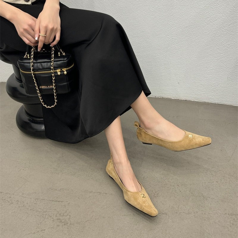 【Shoes】フェミニン春秋フラットシューズ Z8135