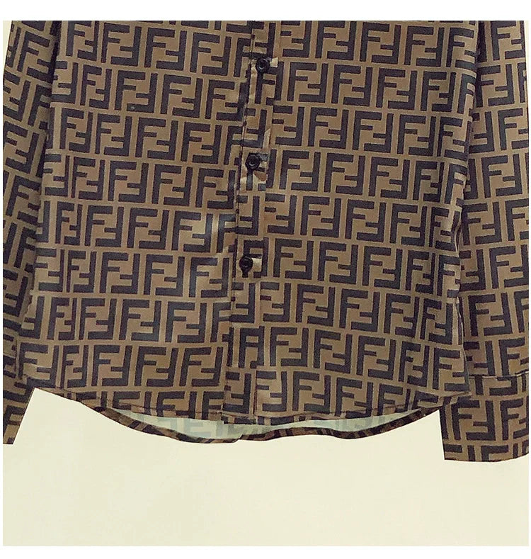 【Tops】プリントシャツ W10076