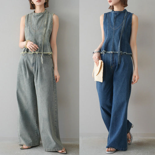 【Set】ファッションデニム2点セットT01695