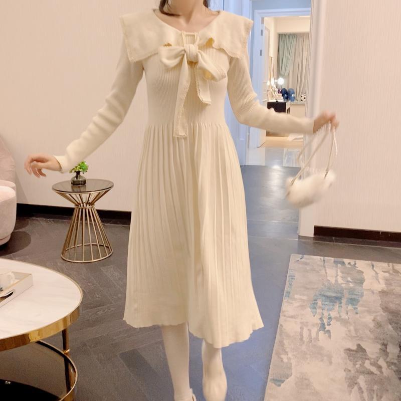 【Dress】新入荷~リボンニットワンピース W9713