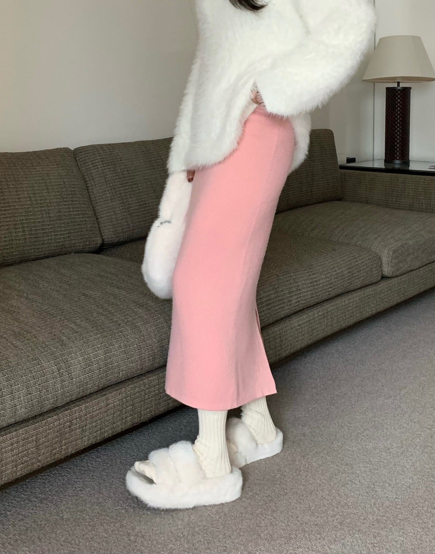 【Bottoms】秋冬ニットスカート W9701