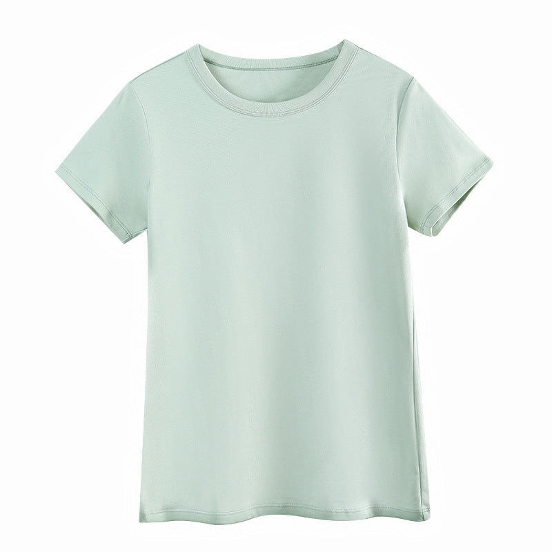 【Tops】無地ラウンドネックTシャツ T01656