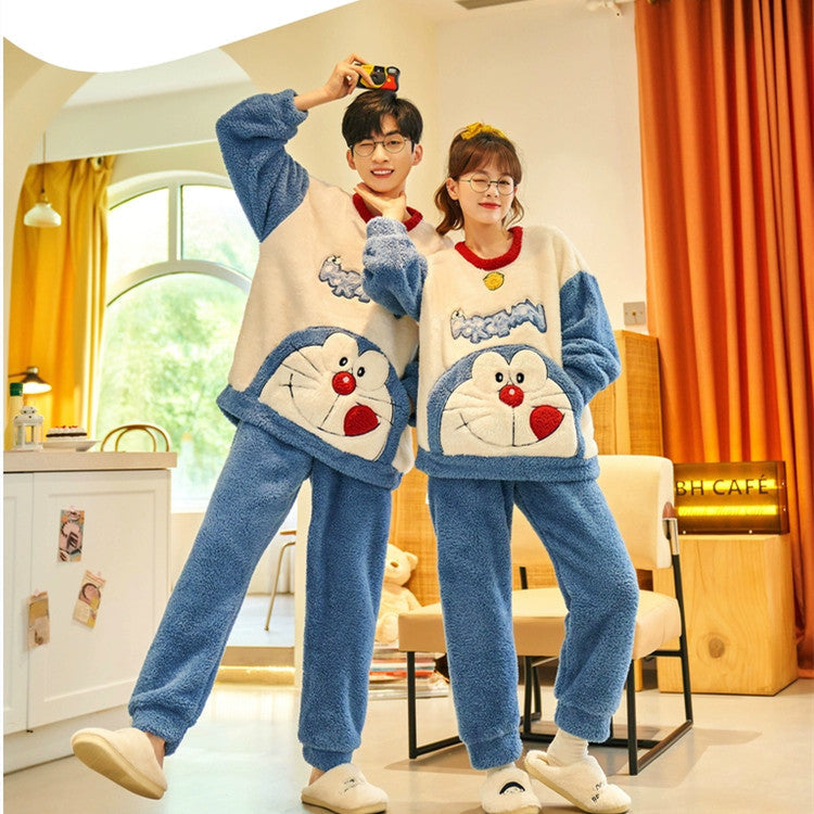 【Roomwear】ルームウェア厚手カップルパジャマ W9589