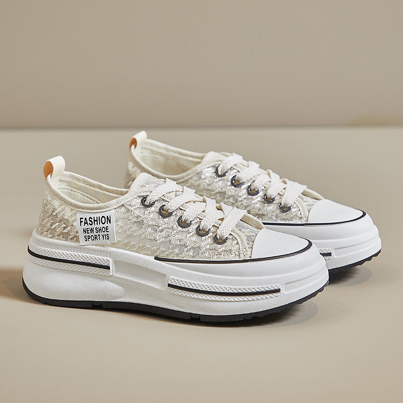 【Shoes】メッシュ厚底スニーカー W11256