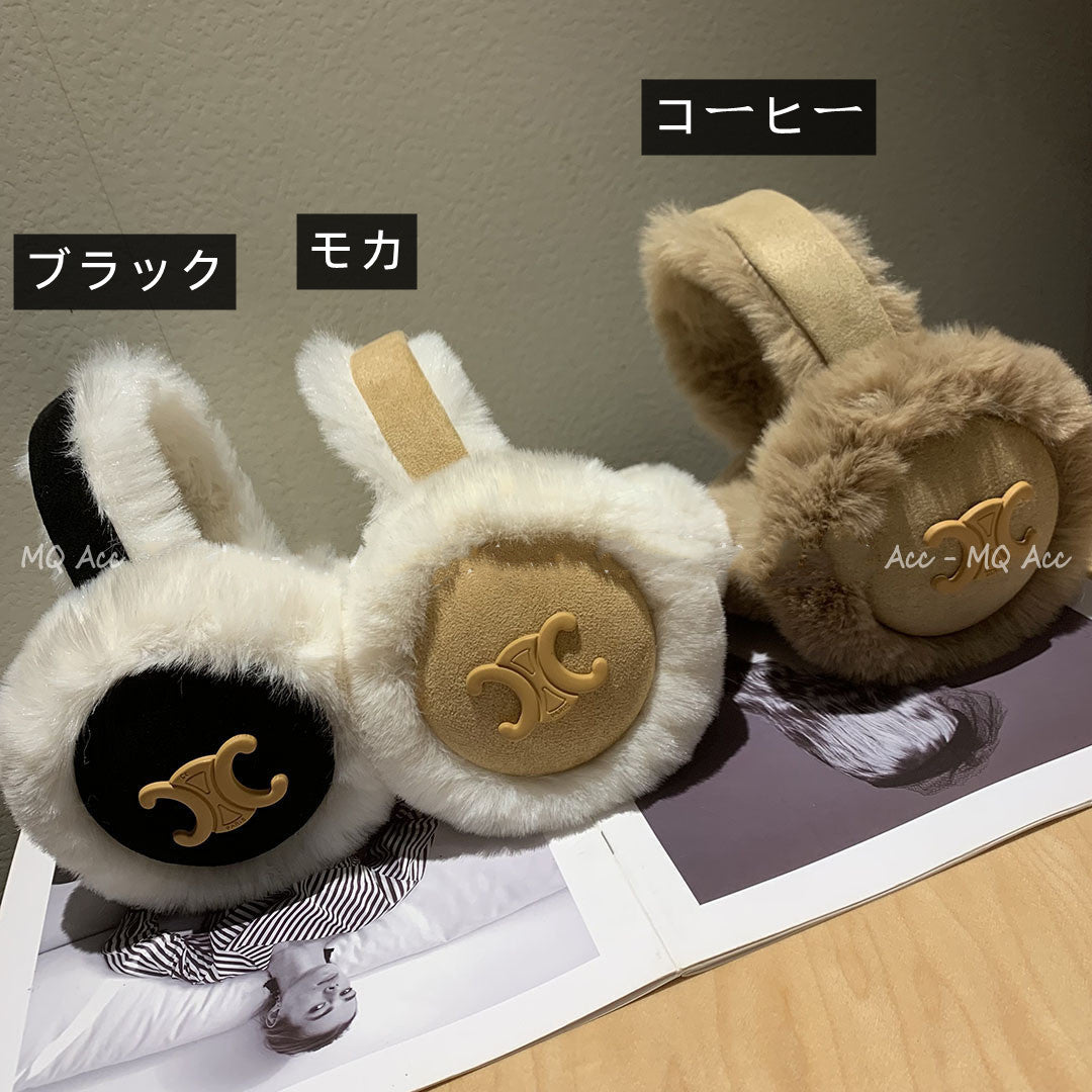 【雑貨】切り替えデザイン耳当て W14473