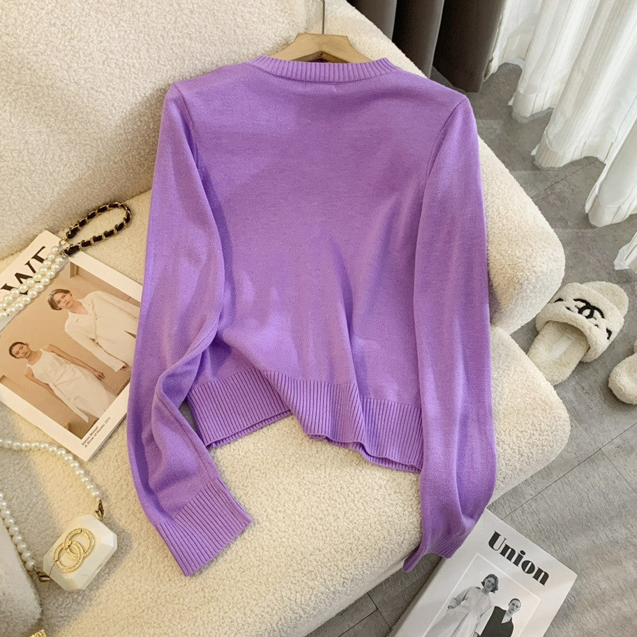 【Outer】5色展開ニットカーディガン W9999