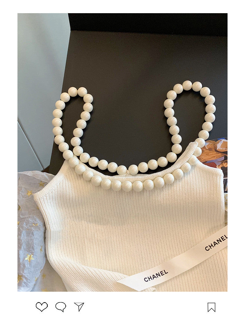 【Tops】ビーズデザインキャミソール W12474