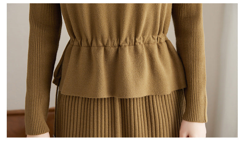 【Dress】フェイクレイヤードOL通勤ワンピース Z-6254