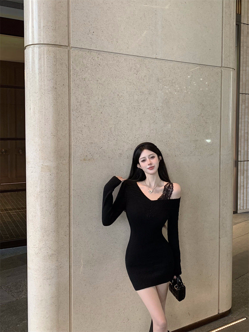 【Dress】レース切替ワンピース Z8298