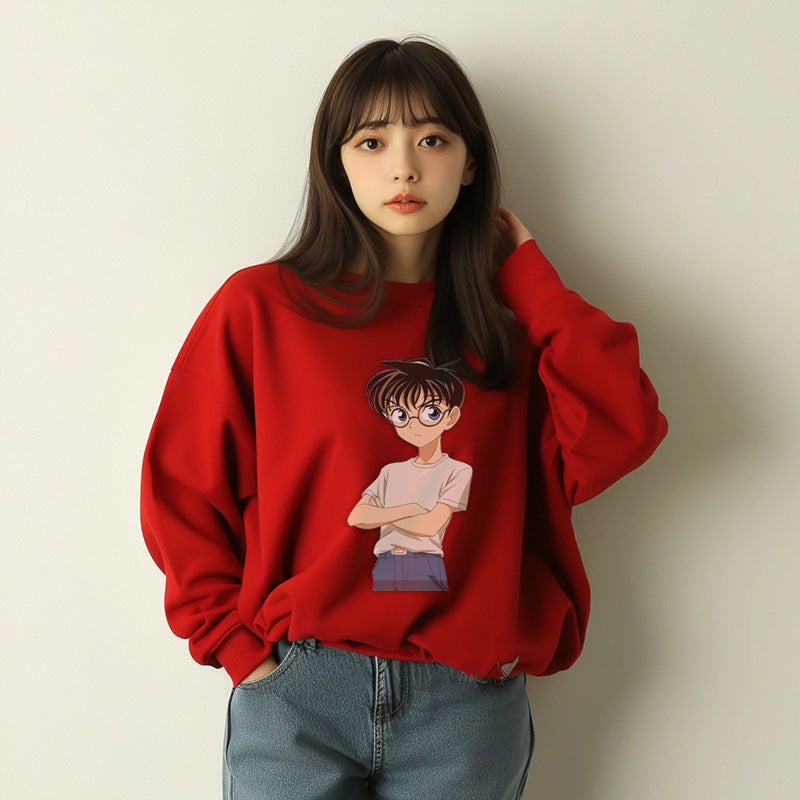 【Tops】可愛いキャラクタープリントプルオーバー W14300