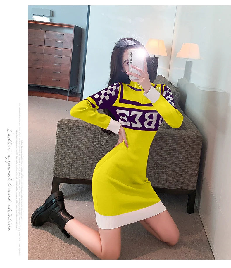 【Dress】新入荷~スタンドネックワンピース W11360