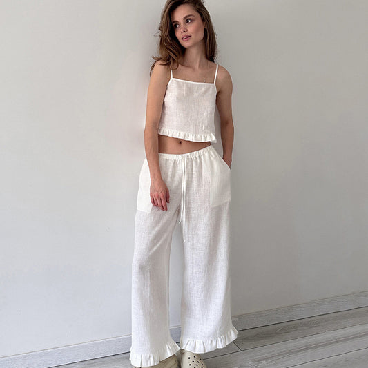 【Set】カジュアルキャミソール+パンツ2点セット T01297