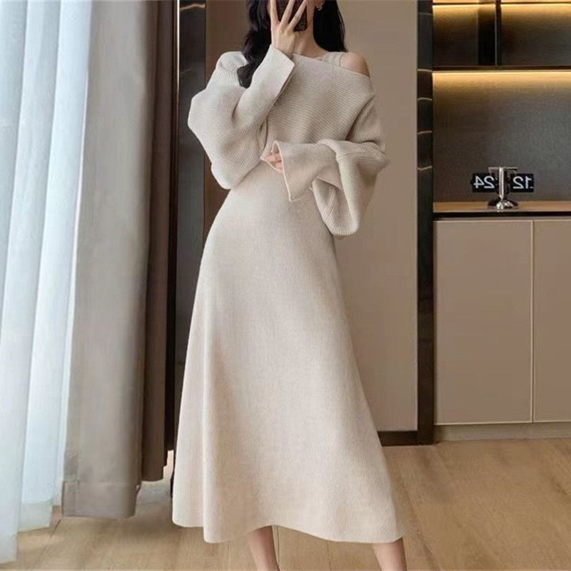 【Set】新入荷~ニット2点セット セーター + ノースリーブワンピ Z-6300