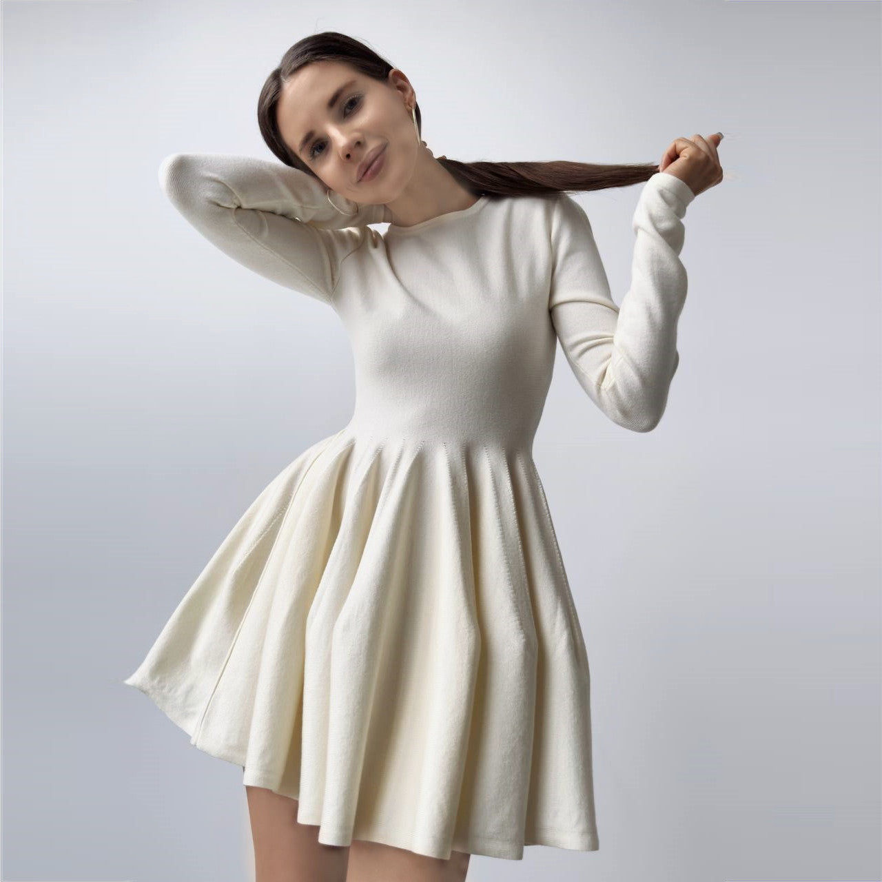 【Dress】可愛いニットワンピース W13230