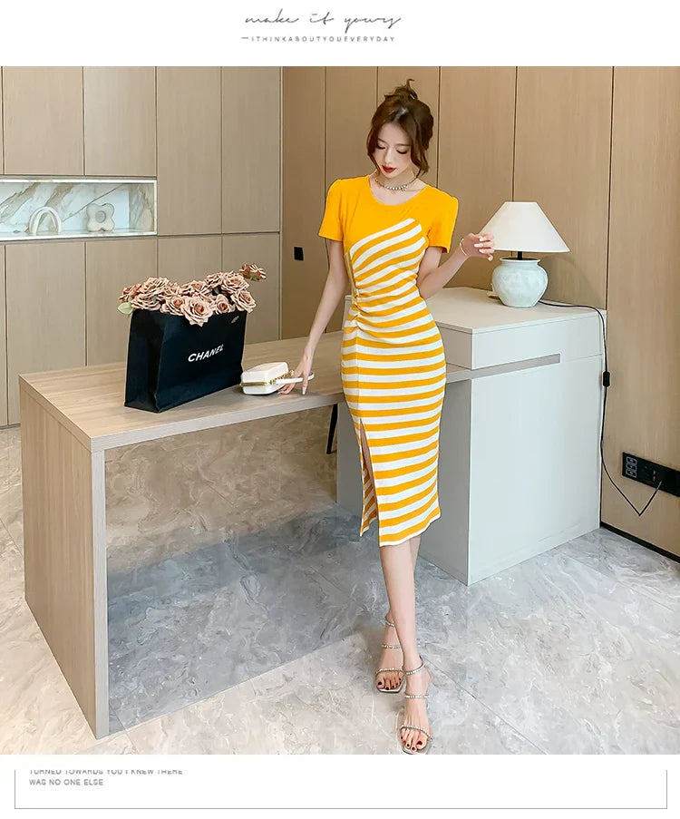 【Dress】スリットワンピース W10892