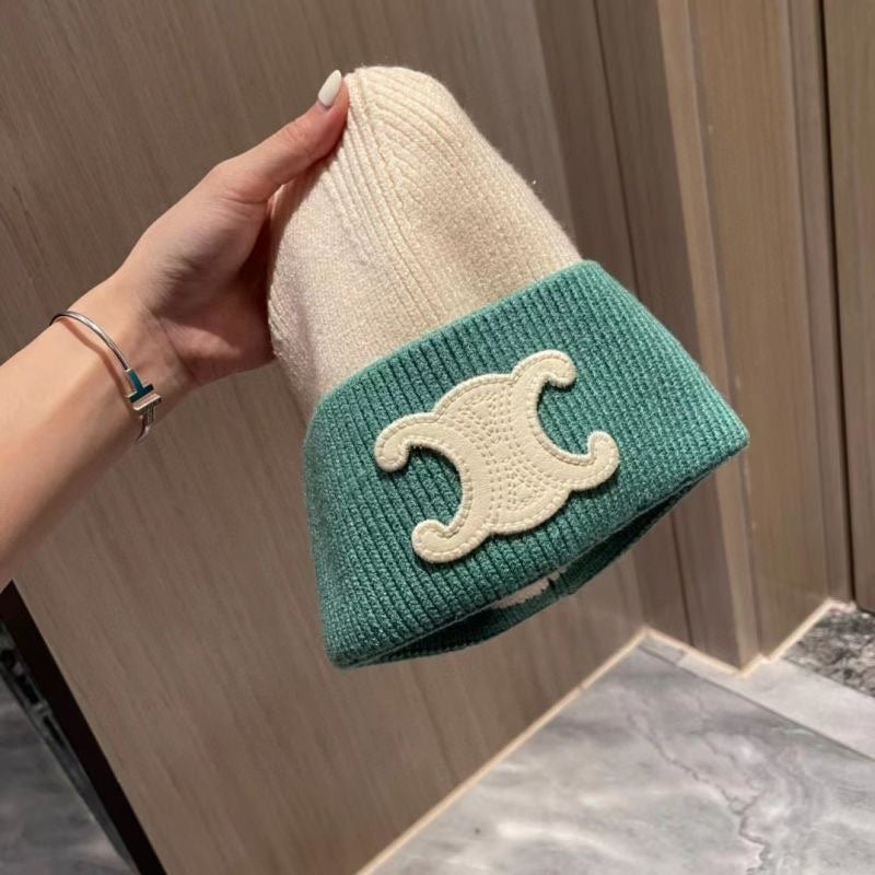 【雑貨】配色ニットハット Z7726