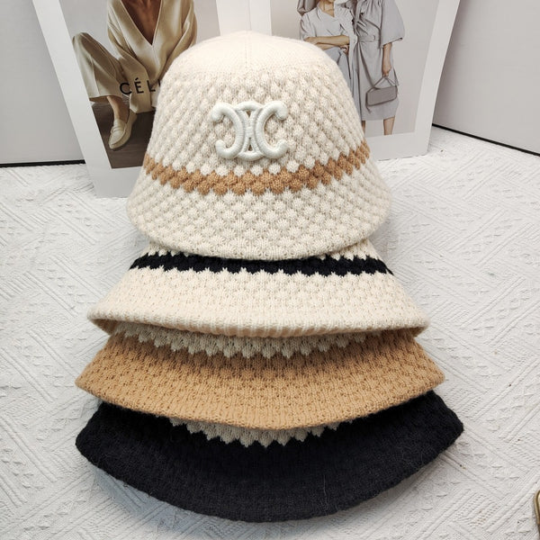 【雑貨】4色ニットサファリハット W14514