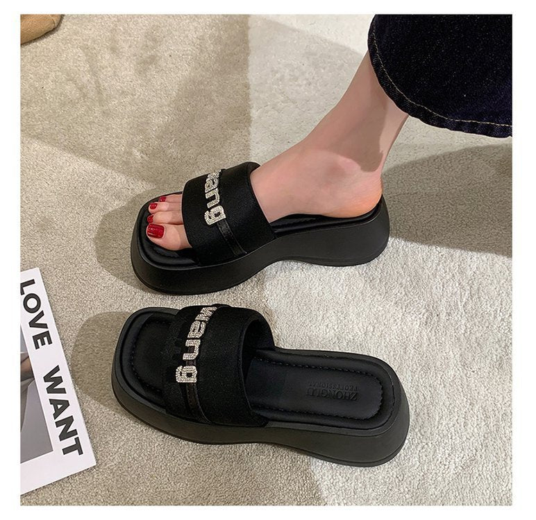 【Shoes】厚底スリッパ W12361