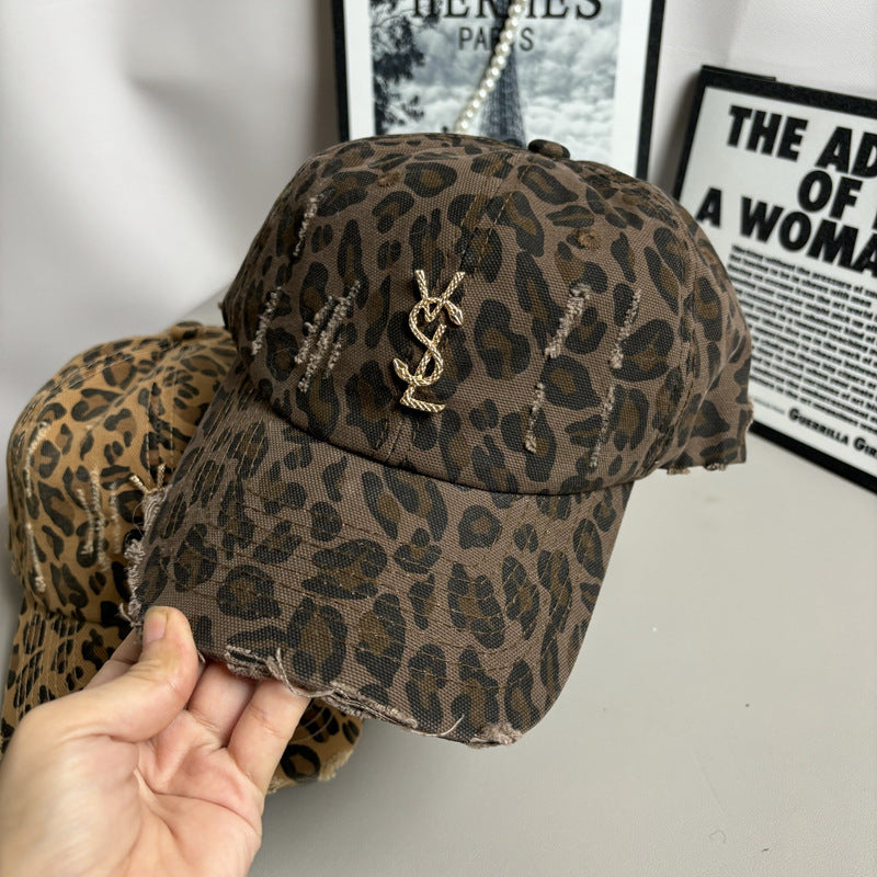 【雑貨】ヒョウ柄ベースボールキャップ T01148