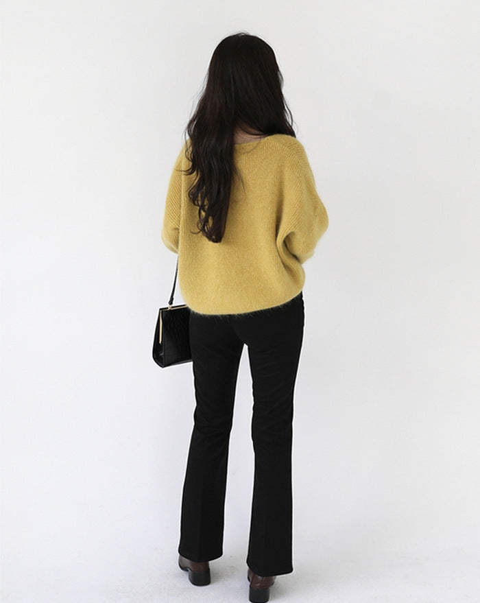 【Tops】シンプル肩見せニットプルオーバー ZZ718