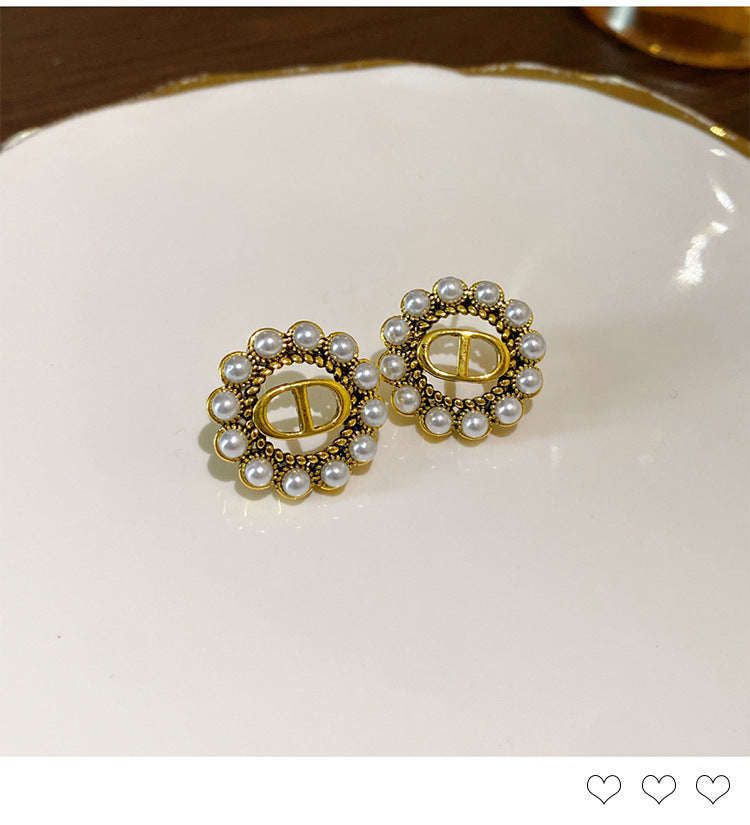 【雑貨】円形ピアス W12189